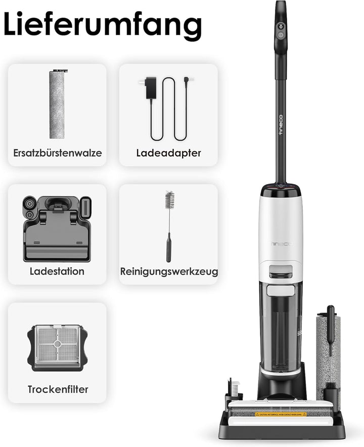 Tineco Floor ONE S7 Steam Schnurloser Dampfreiniger, Dampfmop für Verschmutzungen auf Hartböden mit