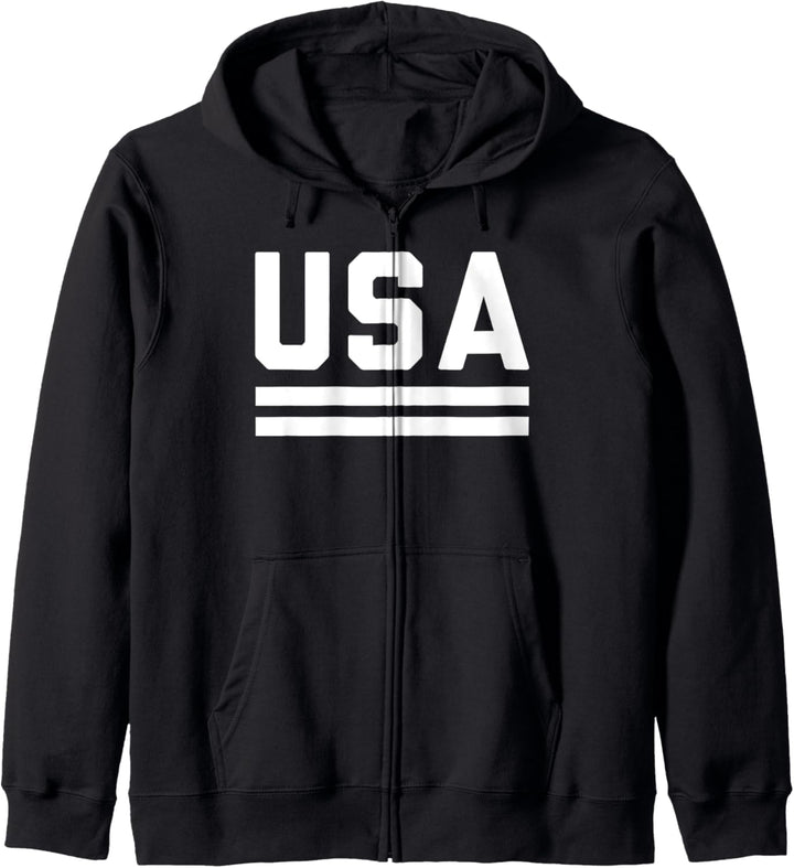USA Big Bold Text Underlined Kapuzenjacke
