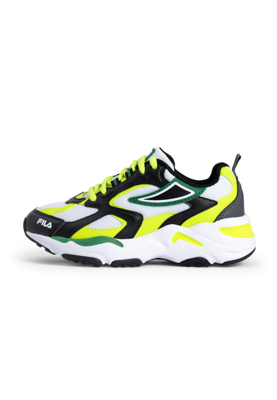 FILA Unisex Kinder Cr-cw02 Ray Tracer Kids Sneaker 34 EU Black Acid Lime, 34 EU Black Acid Lime