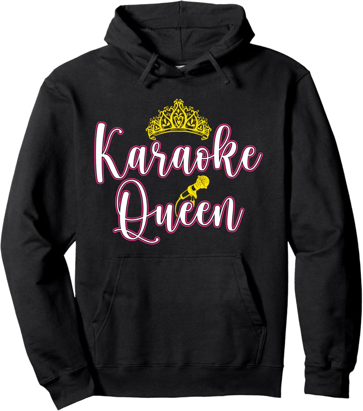 Karaoke Singen Königin Mikrofon Musik Bar Sängerin Geschenk Pullover Hoodie