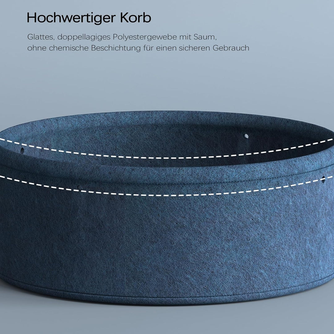 Garden 4 you Beistelltisch Rund, Sofatisch 2 Ebenen, Metall Balkontisch, Kleiner Tisch, Couchtisch m