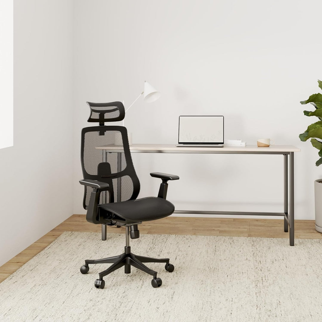 VALKENSTOL M5 Ergonomischer Bürostuhl [Höhenverstellbare Rückenlehne, Einstellbare Sitztiefe, Mesh-S
