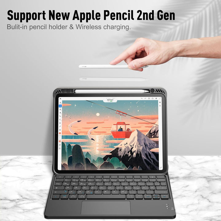 FINTIE Tastatur Hülle für iPad Pro 11 2022/2021 / 2020/2018, iPad Pro 11 Hülle mit magnetisch Abnehm