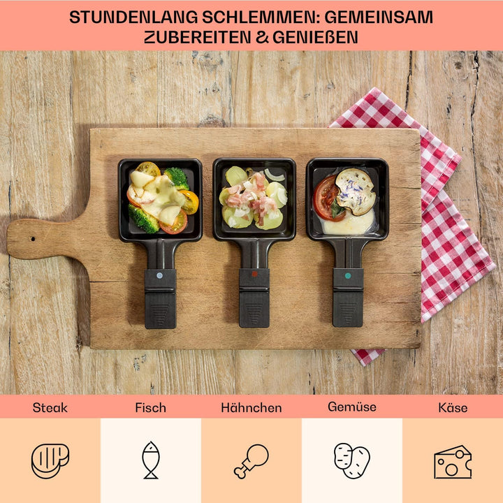Klarstein Steaklette All-U-Can-Grill Raclette - 1500 Watt Raclette Grill, Raclette 8 Personen inkl.