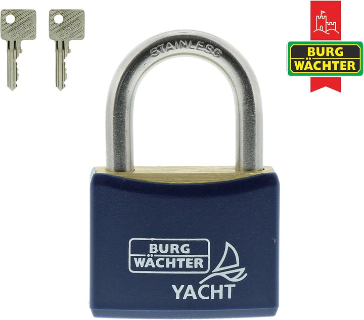 Burg-Wächter Yacht 460 Ni 50 SB Vorhängeschloss, Messing, Blau