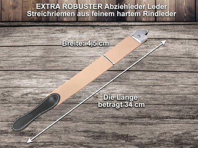 Leder Streichriemen Set mit Schleifpaste aus Solingen als Abziehleder Set