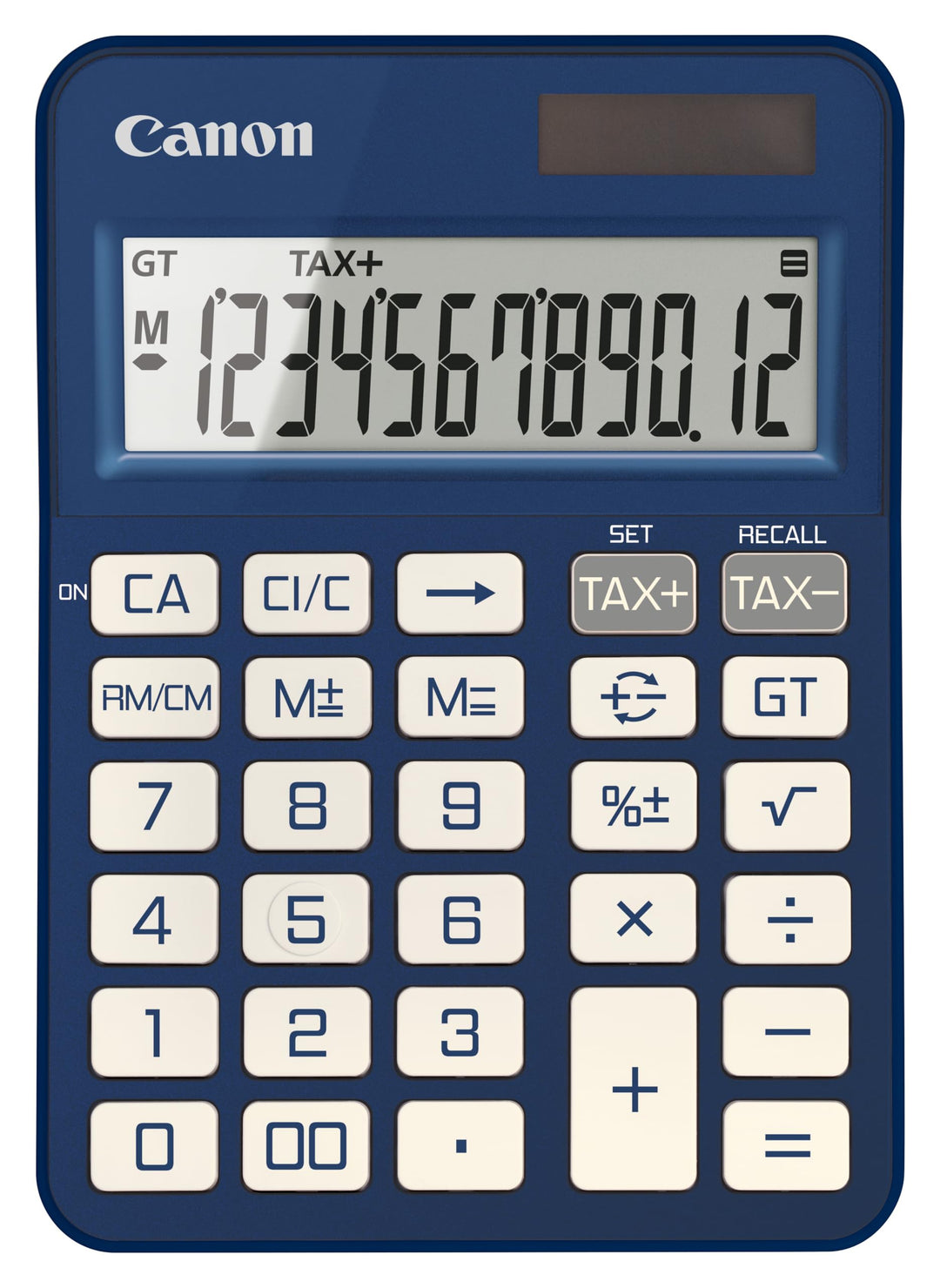 Canon KS-125KB Taschenrechner (Solar- und Batteriebetrieb, 12 Stellen) Blau, Blau