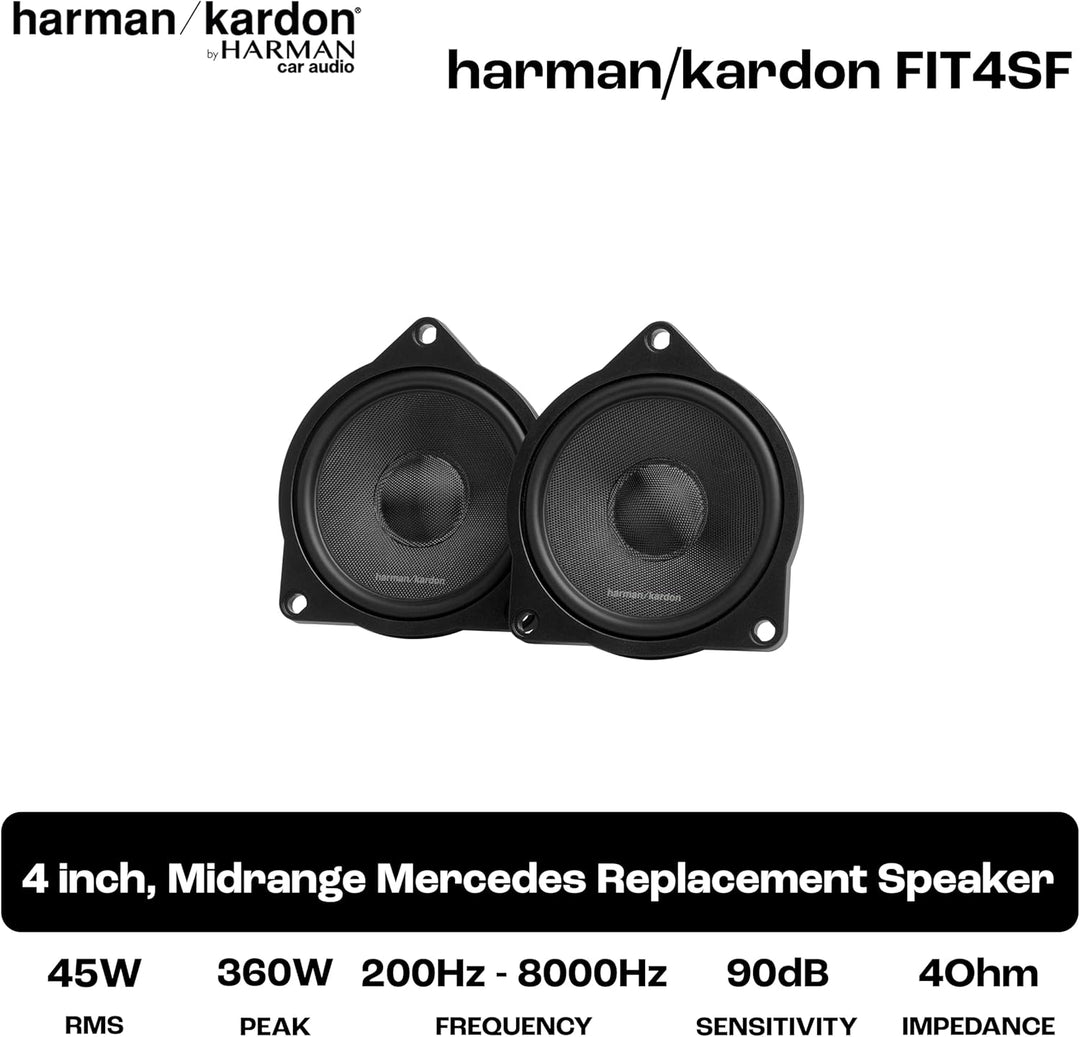 Harman Kardon FIT 4SF Koaxial Lautsprecher Auto 10mm (4 Zoll): Car HiFi Lautsprecher mit 45W RMS und