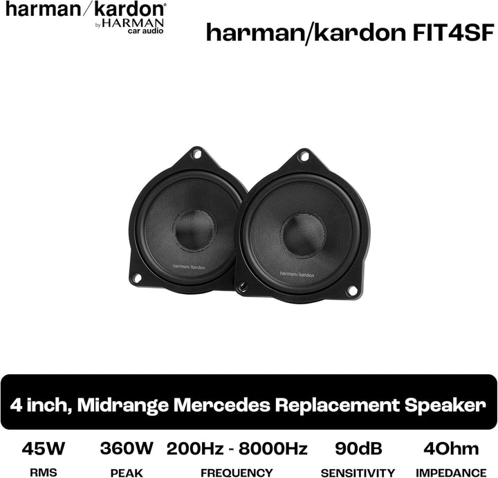 Harman Kardon FIT 4SF Koaxial Lautsprecher Auto 10mm (4 Zoll): Car HiFi Lautsprecher mit 45W RMS und