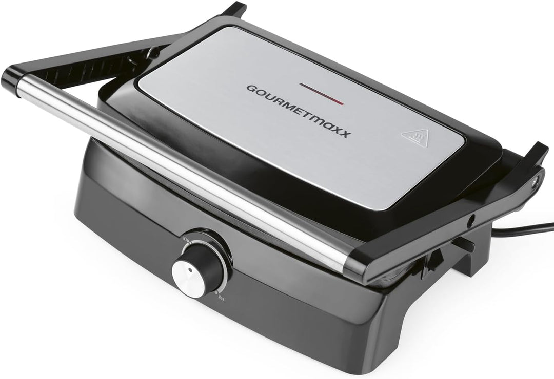 GOURMETmaxx Kontaktgrill mit Antihaftbeschichtung, 1000 Watt, stufenlos einstellbar, Cool-Touch-Grif