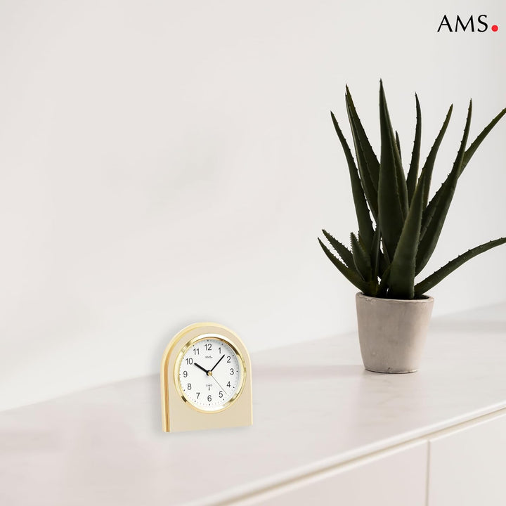 AMS 5197 Tischuhr Design, 13 x 13 x 6 cm
