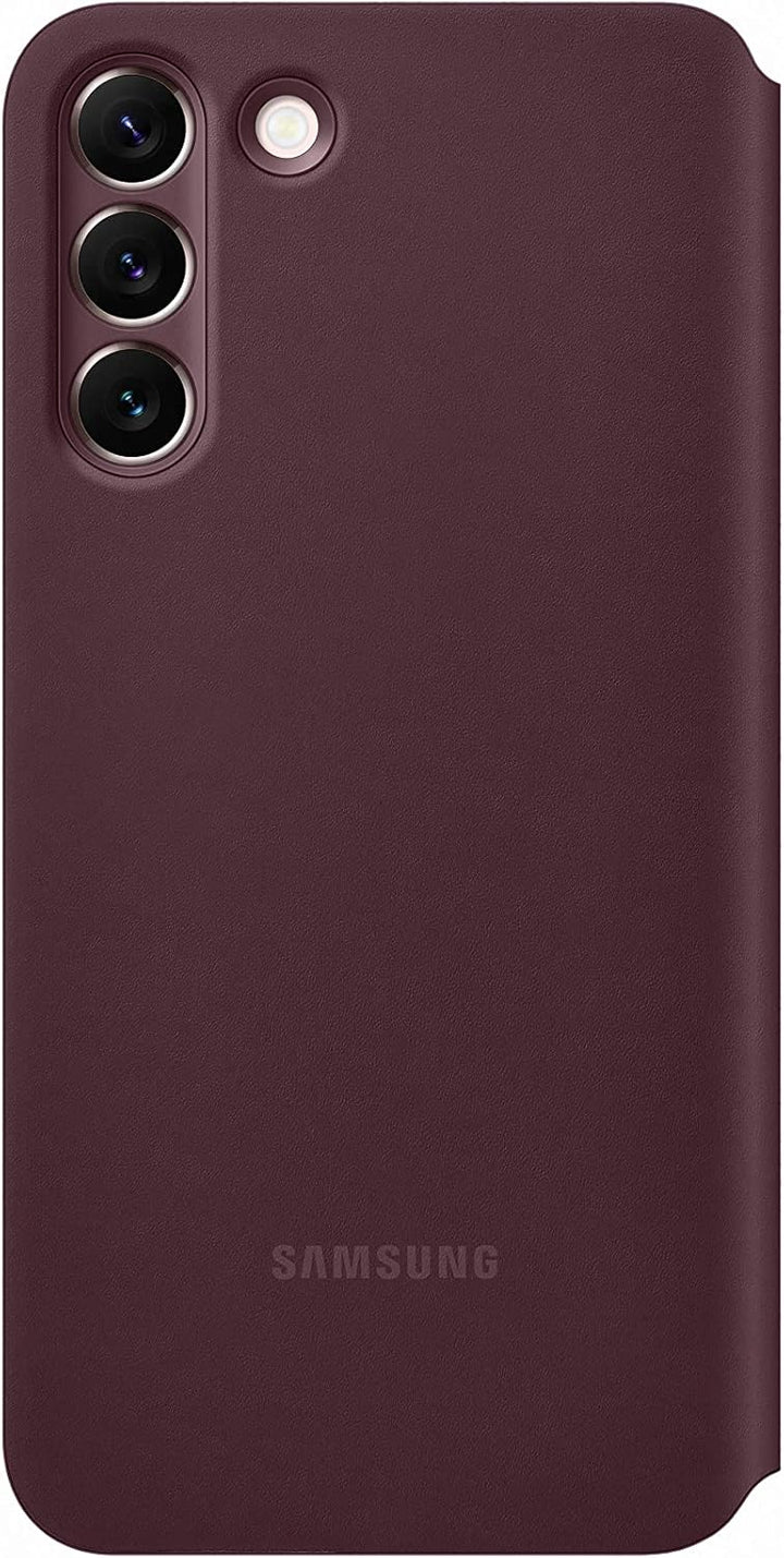 Samsung Galaxy S22 Plus Smart Clear View Cover Burgandy - EF-ZS906CEEGWW Burgunderrot, Burgunderrot