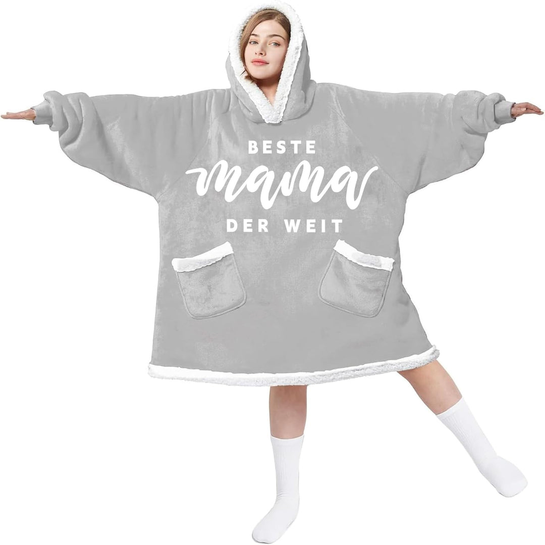 Geschenke für Mama, Beste Mama Decke mit ärmeln - Weihnachtsgeschenke für Mama, Mama Geschenk von To