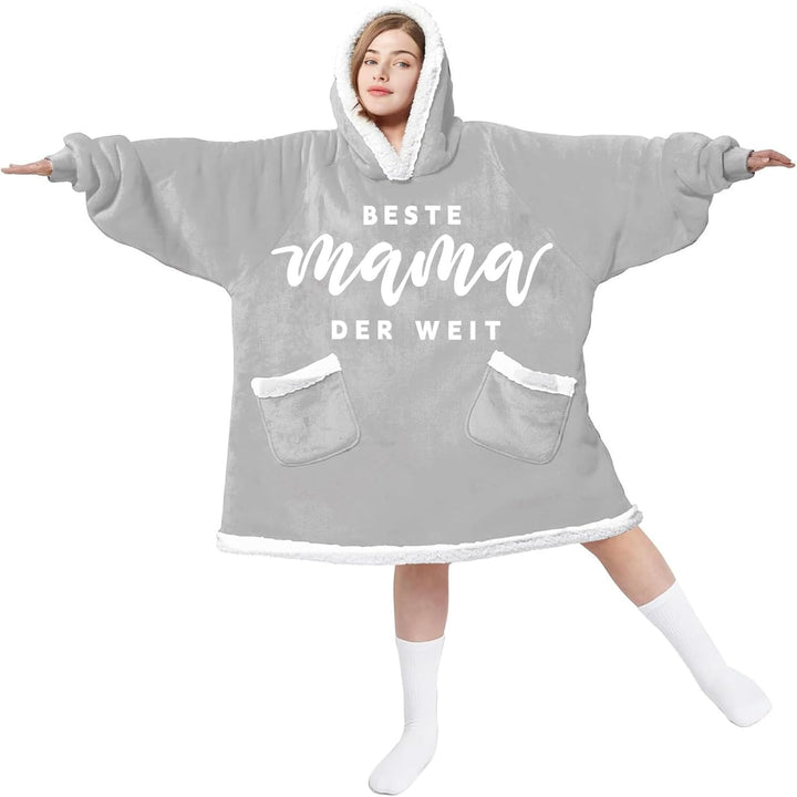 Geschenke für Mama, Beste Mama Decke mit ärmeln - Weihnachtsgeschenke für Mama, Mama Geschenk von To