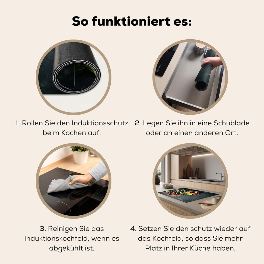 Herdabdeckplatte 76x51 cm Einteilig Abdeckplatten Cerankochfeld Abdeckung Ceranfeld Herdplattenabdec