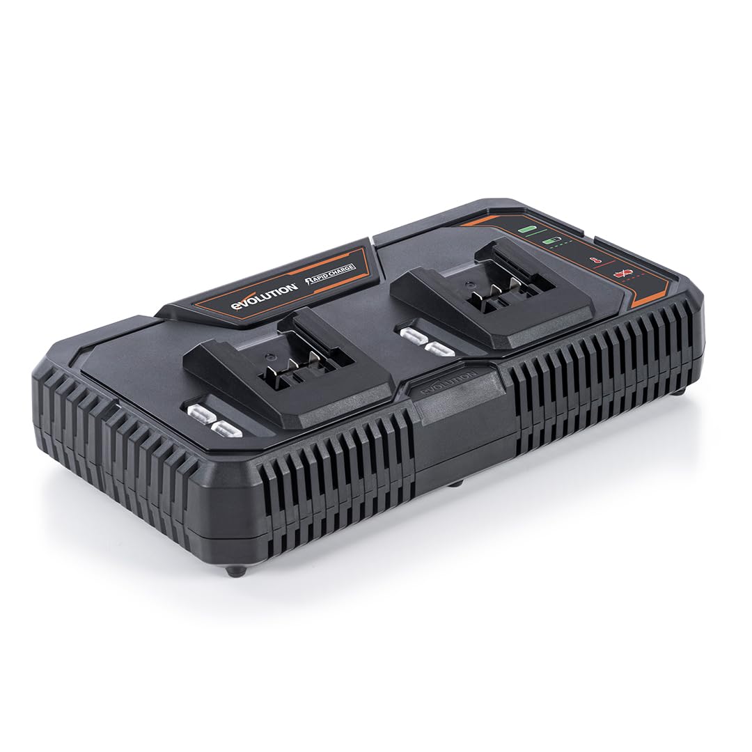 Evolution Power Tools Multi-Ladegerät für Lithium-Ionen-Akkus Ladegerät Doppelt-Ladegerät, Ladegerät