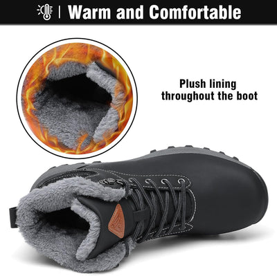 Mishansha Winterschuhe Herren Gefüttert Winterstiefel Damen Warm Winterboots Wasserfeste 37 EU Schwa