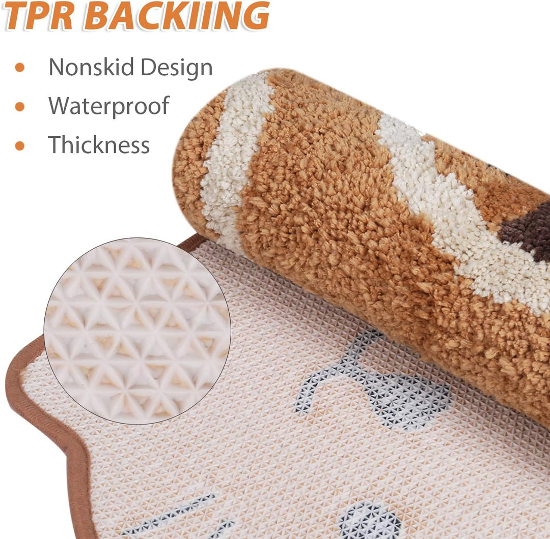 Ankah Dusche, Badewanne, Badematte, Badezimmerteppich, rutschfest, saugfähig, weiche Matte für Badez