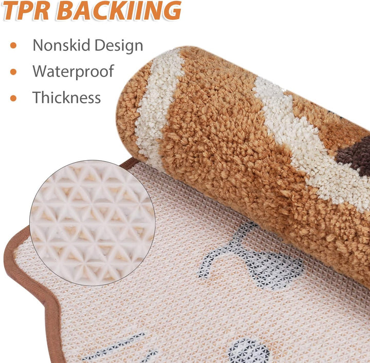 Ankah Dusche, Badewanne, Badematte, Badezimmerteppich, rutschfest, saugfähig, weiche Matte für Badez