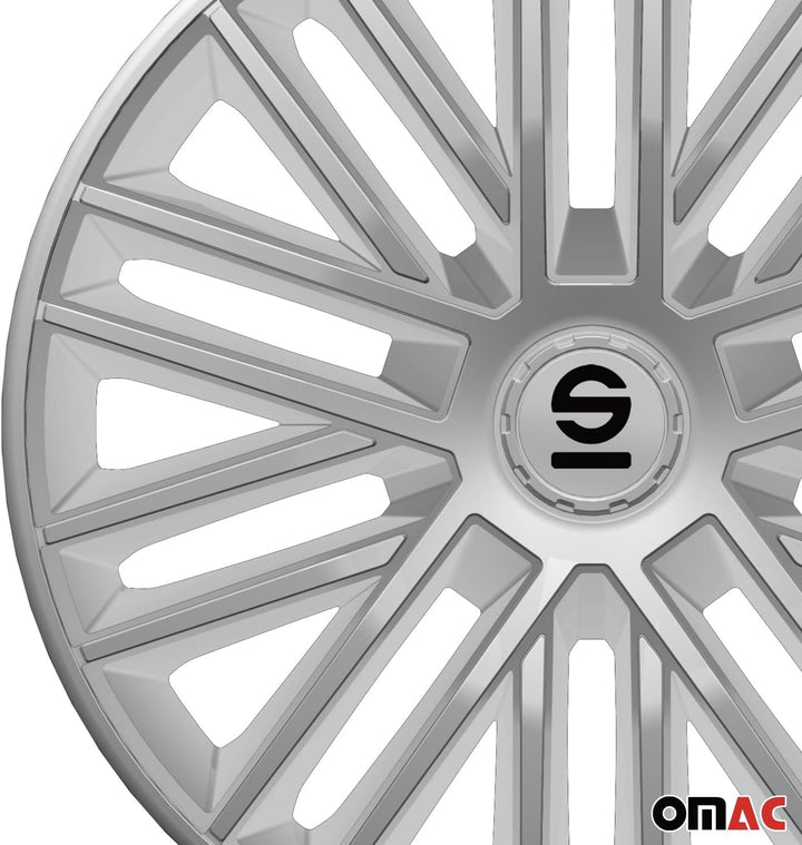 Sparco Radzierblenden Bergamo - 14-Zoll - Silber - Satz mit 4 Stück