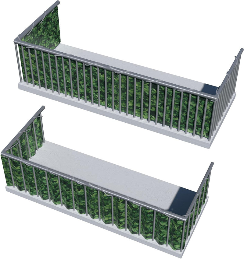 tectake Balkonbespannung Sichtschutz Windschutz Sichtblende | Witterungsbeständig Grössen (grünes La