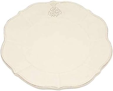 CREAFLOR HOME 6er Set Speiseteller, Essteller Corona D. 26cm Creme weiss Keramik Virginia Casa