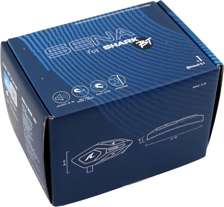 SHARK, Motorrad Intercom Bluetooth SENA for SHARK - BTS (Modèle SOLO) Schwarz