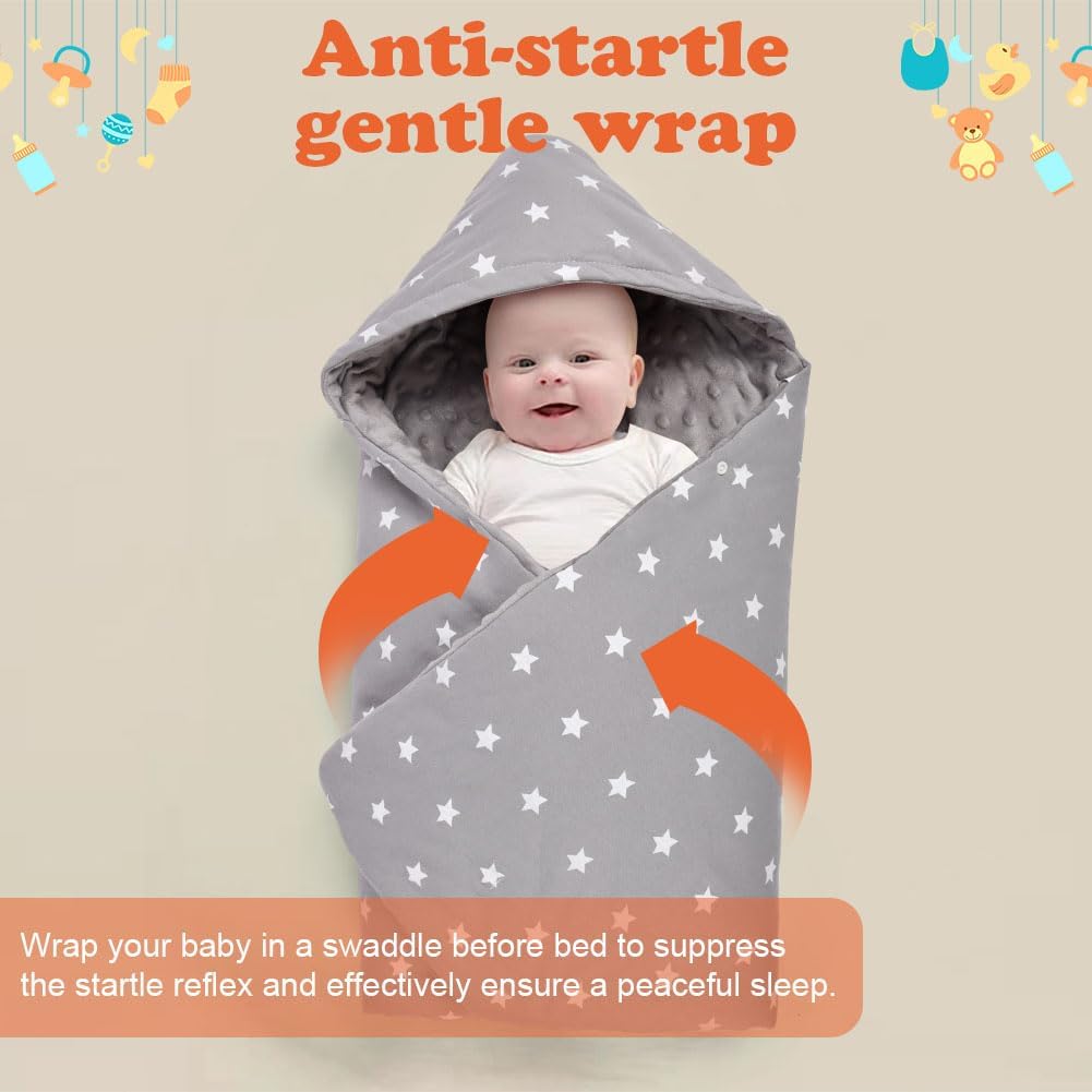 Einschlagdecke Und Strickmütze Set, Einschlagdecke Babyschale Decke Kinderwagen, universal Baby Baby