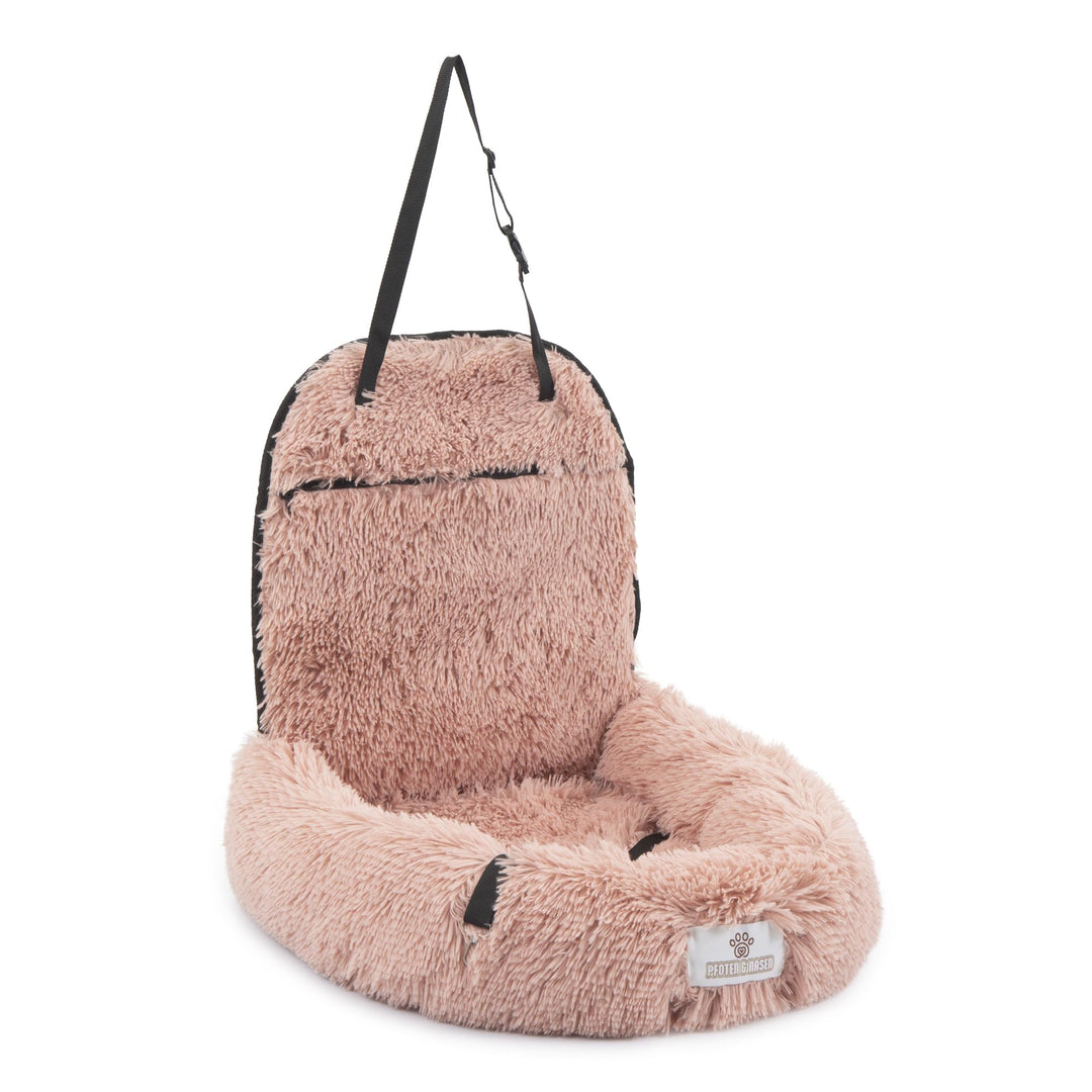 Pfoten&Nasen® 2 In 1 Orthopädisches Hunde Autositz [Rosa, 50X79X33cm] Für Grosse, Mittelgrosse und K