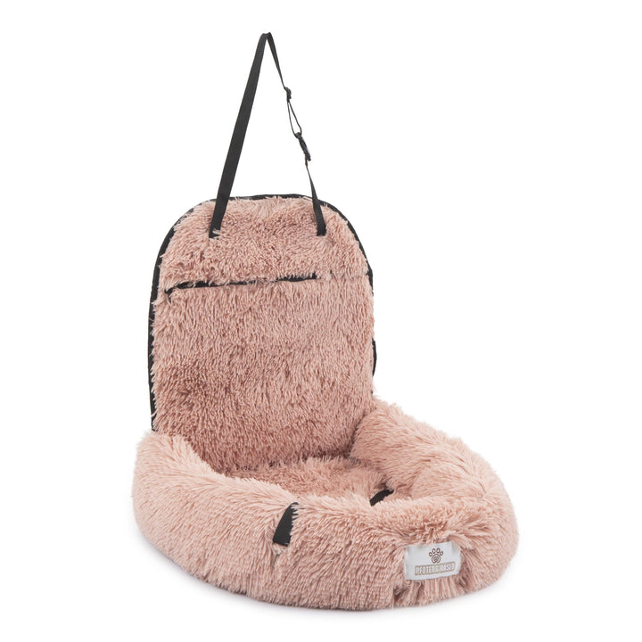 Pfoten&Nasen® 2 In 1 Orthopädisches Hunde Autositz [Rosa, 50X79X33cm] Für Grosse, Mittelgrosse und K
