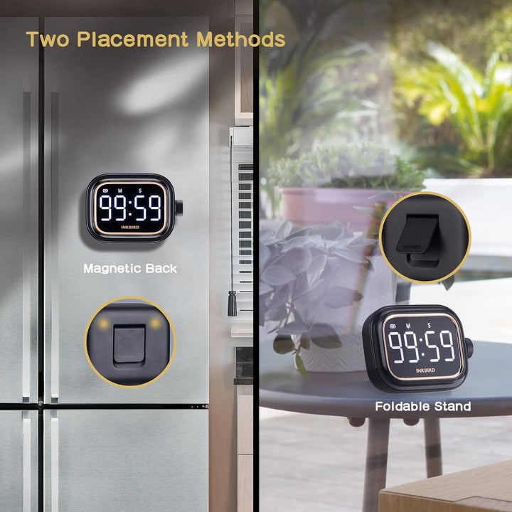 Inkbird Eieruhr, Küchentimer wiederaufladbarer 4 Stufen Alarm Produktivitäts eieruhr digital IDT-02,