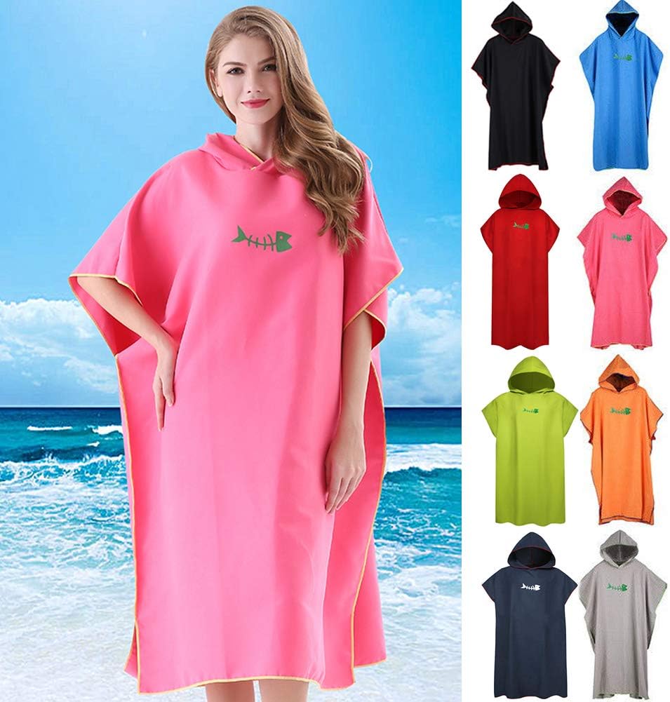 FADDARE Kapuzenhandtuch Poncho Adult Handtuch Ärmellose Wickel Robe Beach Tragbarer Mikrofaser Neopr