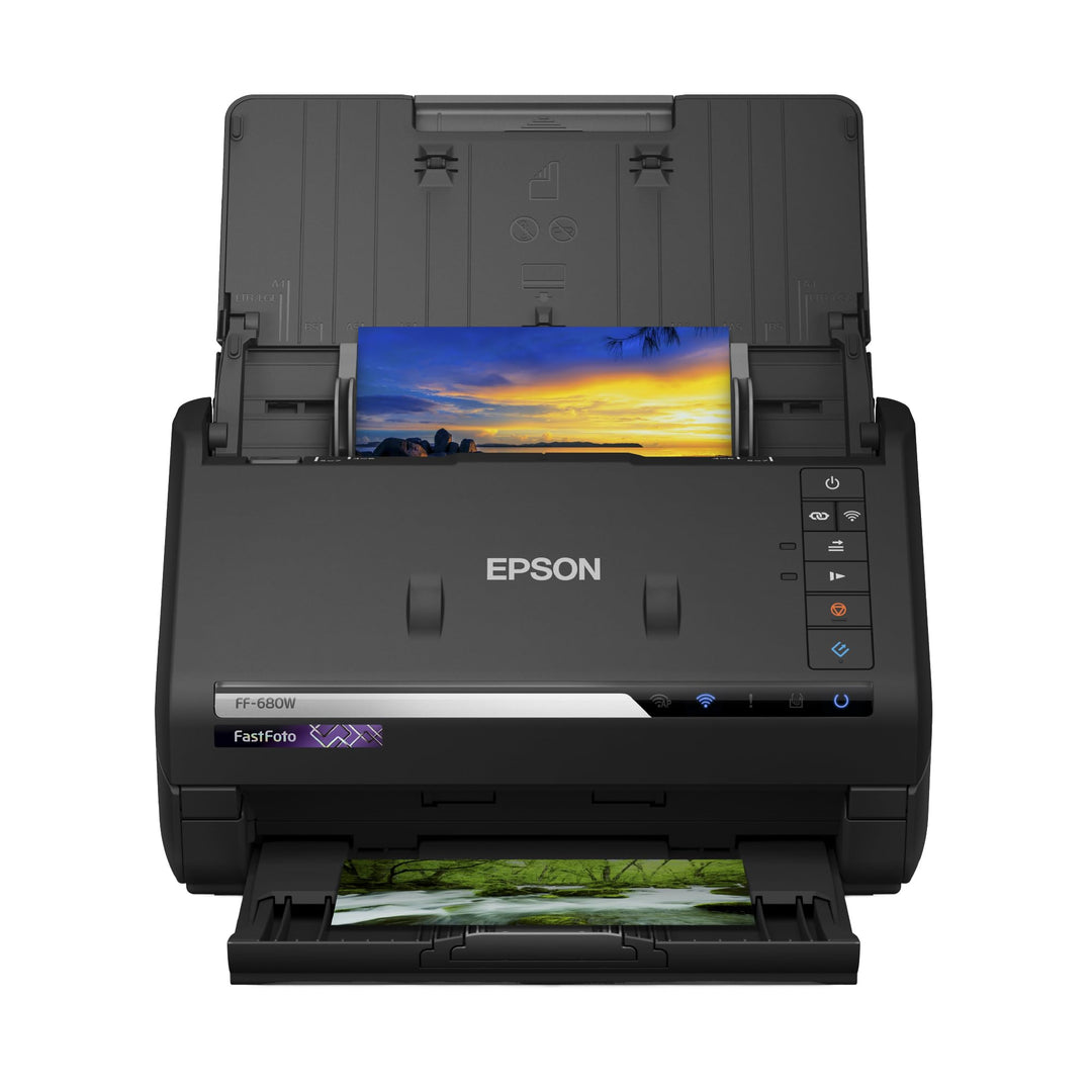 Epson FastFoto FF-680W Scanner (Scannt 10 x 15 Foto in einer Sekunde, bis DIN A4, beidseitiger Scan,