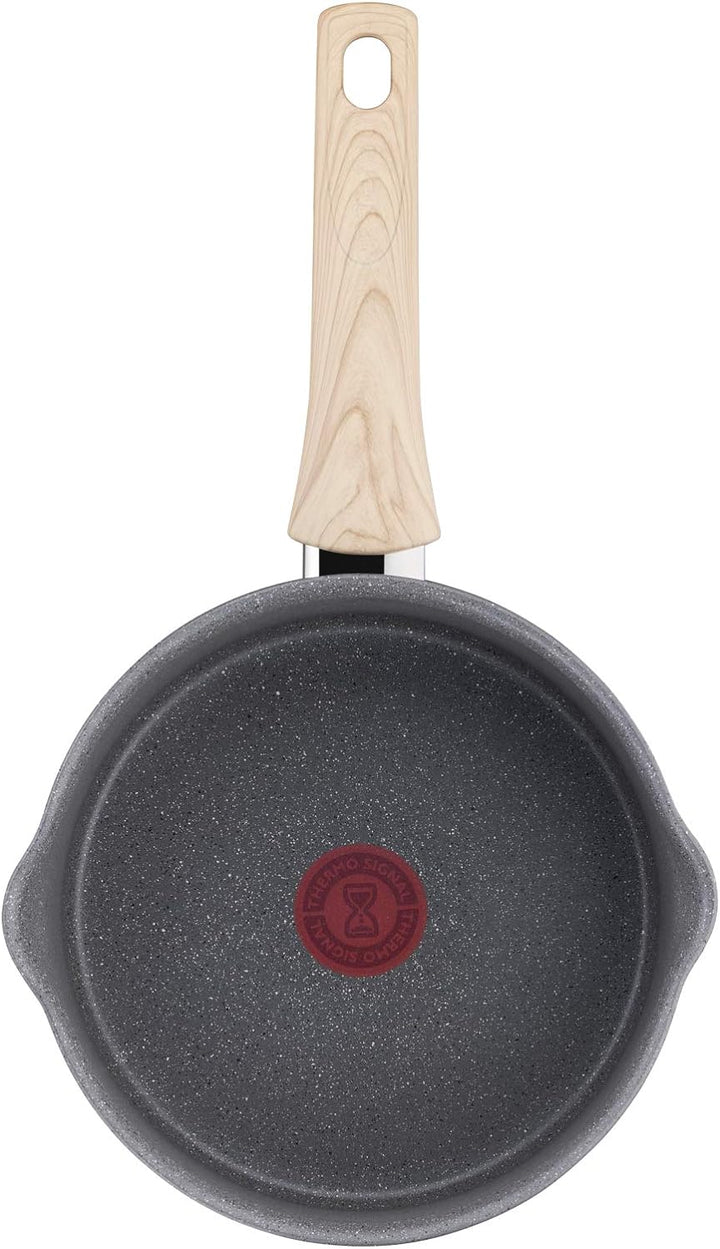 Tefal Natural Force Stielkasserolle, 20 cm, 3 l, Grau 20 cm Kochtopf, 20 cm Kochtopf