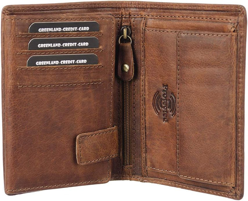 Greenland Nature Soft & Safe Geldbörse RFID Leder 9,5 cm