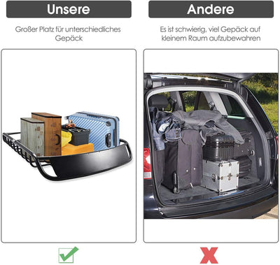 COSTWAY Universal Dachkorb Auto aus Stahl, Auto-Dachgepäckträger Dachträger Dach, bis 110 kg balastb