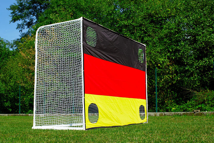 POWERSHOT® Fussballtor 3 x 2m - Made IN Germany - mit Torwand Deutschland - Für die treuersten Fans