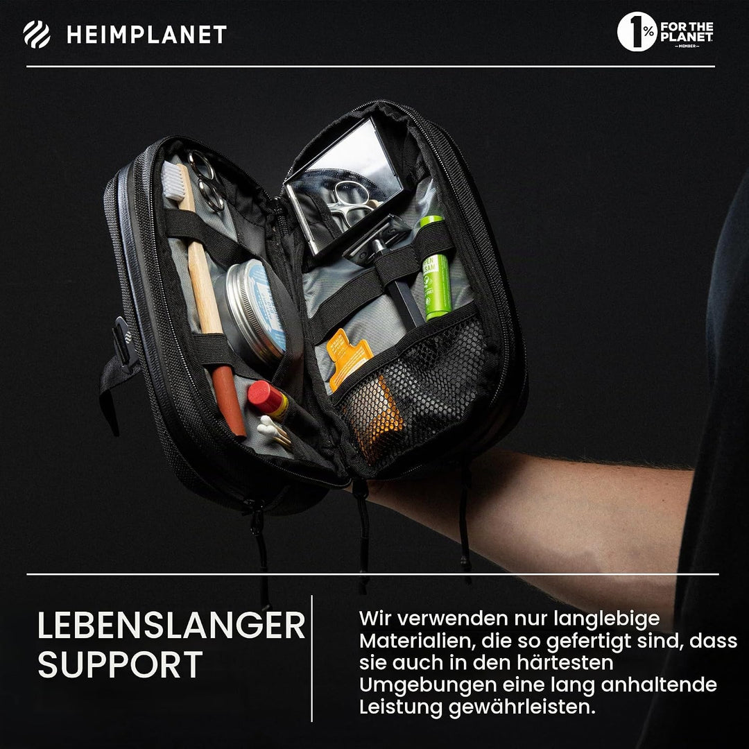HEIMPLANET Original | HPT Carry Essentials - DOPP KIT Kulturtasche | Wasserfester Kulturbeutel aus r