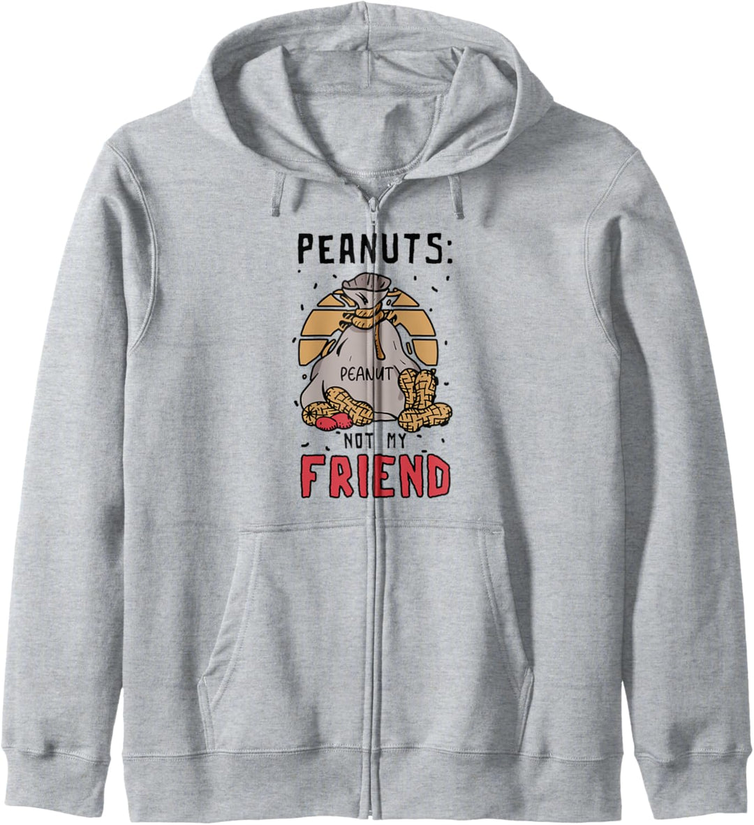 Peanuts Not My Friend Peanut Allergische Erdnussallergie Kapuzenjacke