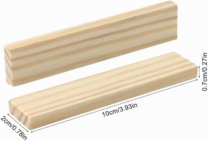 KQDRAVINE 100 Stück bastelholz klötzchen, 100 x 20 x 7mm Holzbausteine Bastelklötzchen holzklötze Ho