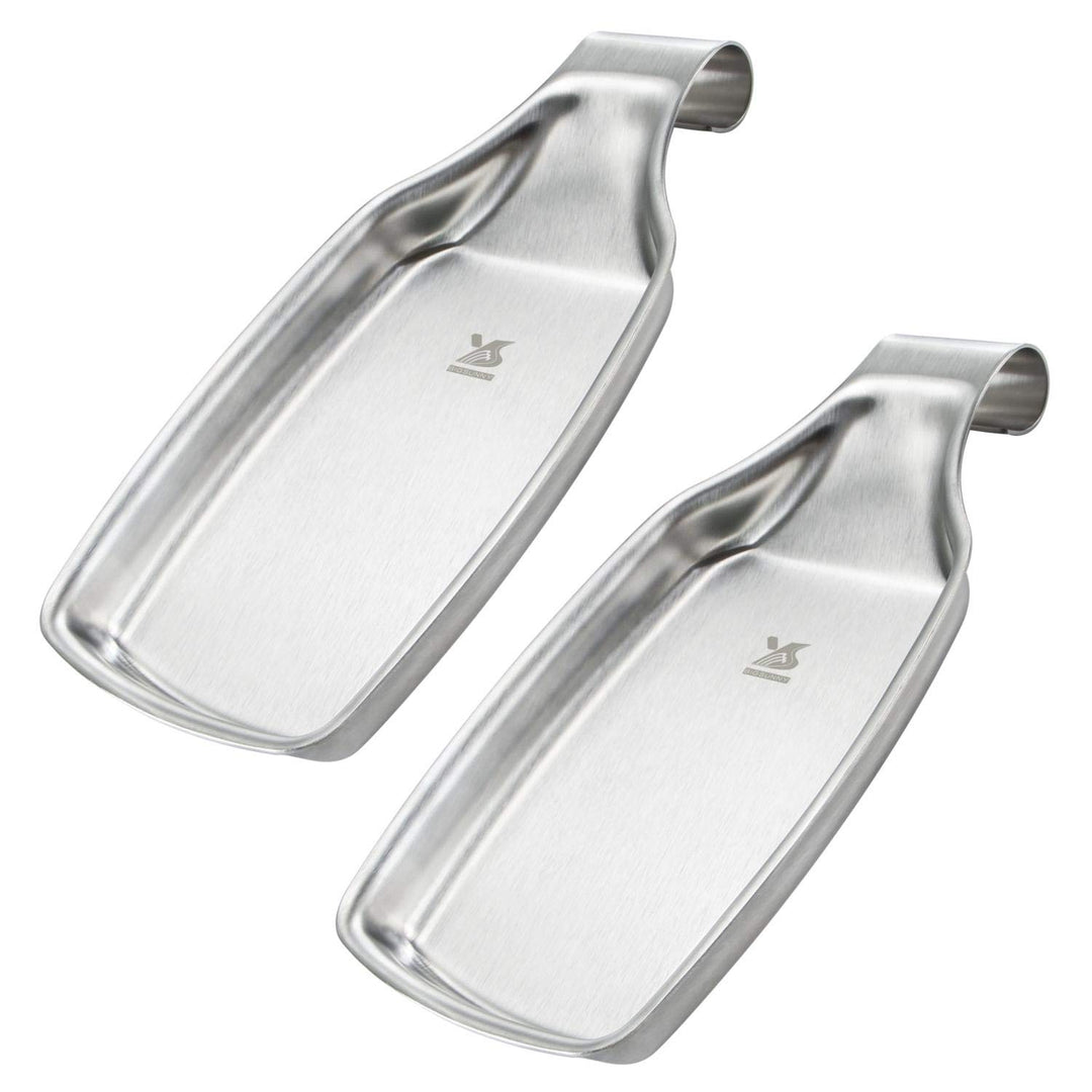 MSY BIGSUNNY Löffelablage aus Edelstahl für die Küche silber Silber 2 Stück, Silber 2 Stück