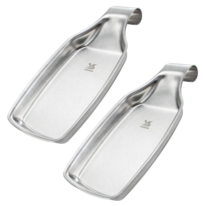 MSY BIGSUNNY Löffelablage aus Edelstahl für die Küche silber Silber 2 Stück, Silber 2 Stück