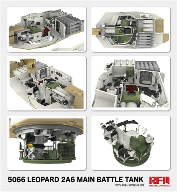 Rye Field Model RM5066 Leopard 2 A6 Main Battle Tank with full Interior Massstab1:35 - Modellbau