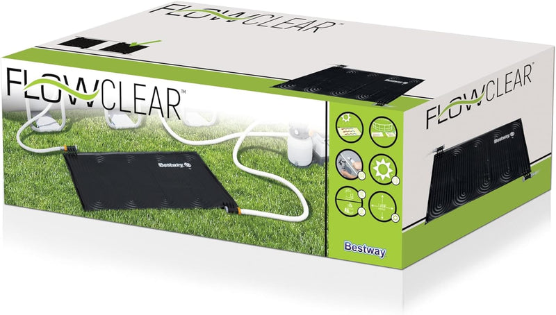 Bestway Flowclear Solar-Poolheizung für Filtersysteme, Clean Sun Powered Pool Pad, Schwarz, 110 x 17