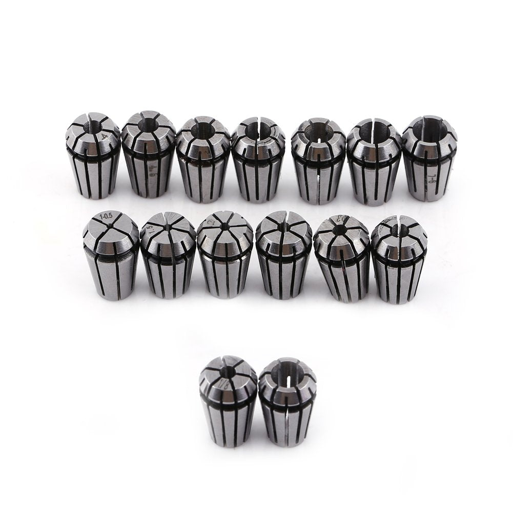 15 Stk/Set Zangen, ER11 Spannzangen Gravur CNC Drehmaschine Fräsen Chuck Tool Stahl der Federstahl 6