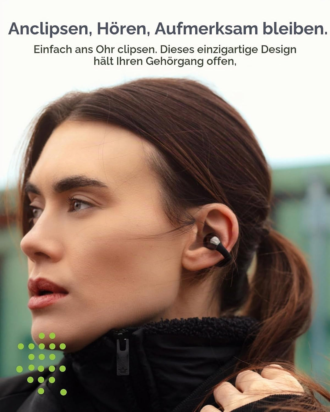 Boompods BOOMCLIP PRO - Open Ear Kopfhörer Bluetooth &amp; Clip On Wireless Ohrclip-Ohrhörer mit 9 Std