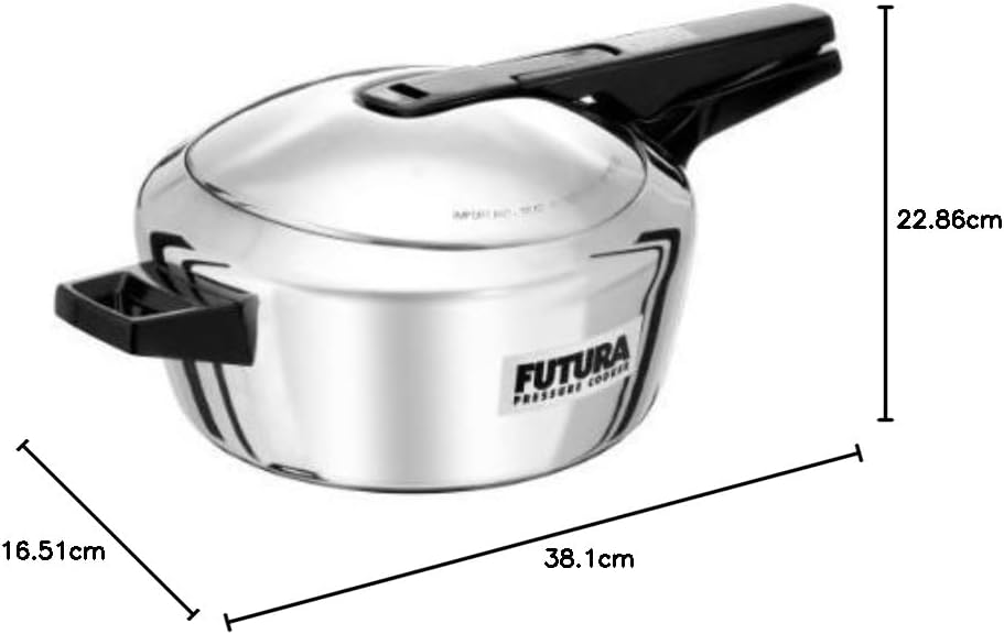 Hawkins/Futura F41 Schnellkochtopf, Edelstahl, Silber, 4-Liter, 4-Liter