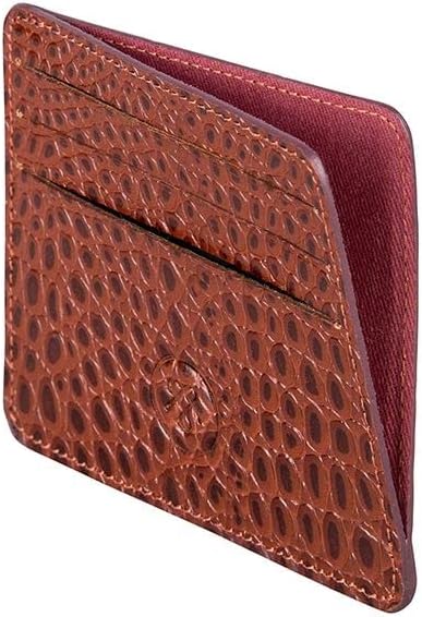 Maxwell Scott Herren Krokodil Optik Leder Kartenetui Marco in Braun Croco, Braun