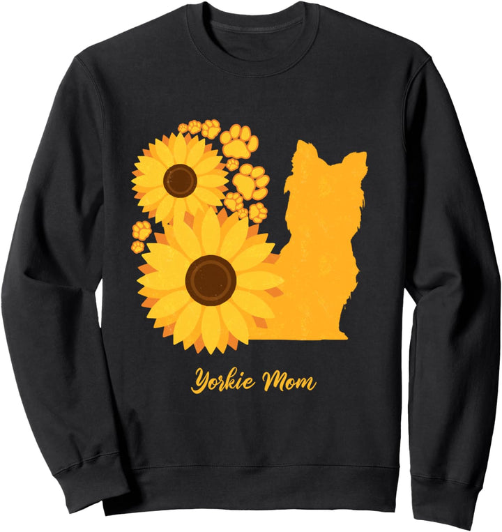 Yorkie Yorkshire Terrier, Sonnenblumen-Design Sweatshirt