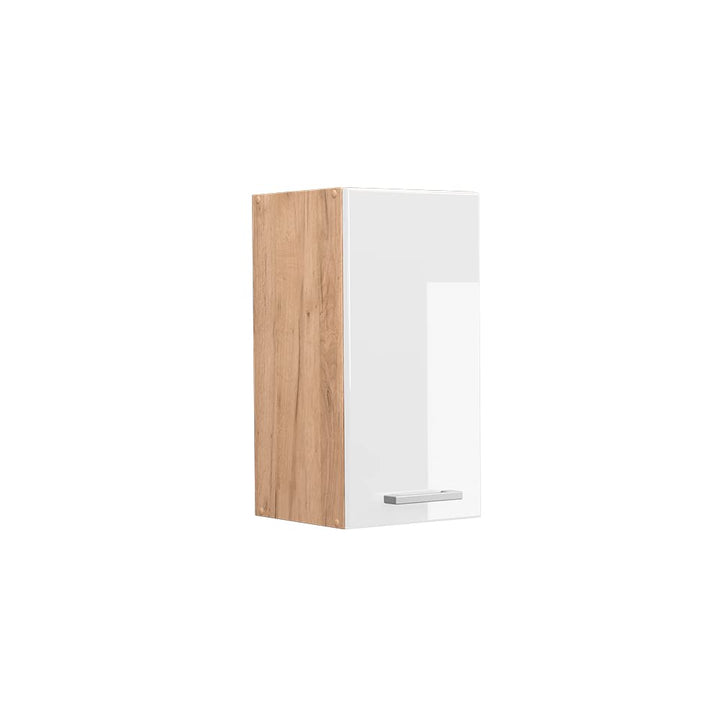 Vicco Hängeschrank R-Line, Weiss Hochglanz/Goldkraft Eiche, 30 cm Weiss Hochglanz Hängeschrank 30 cm